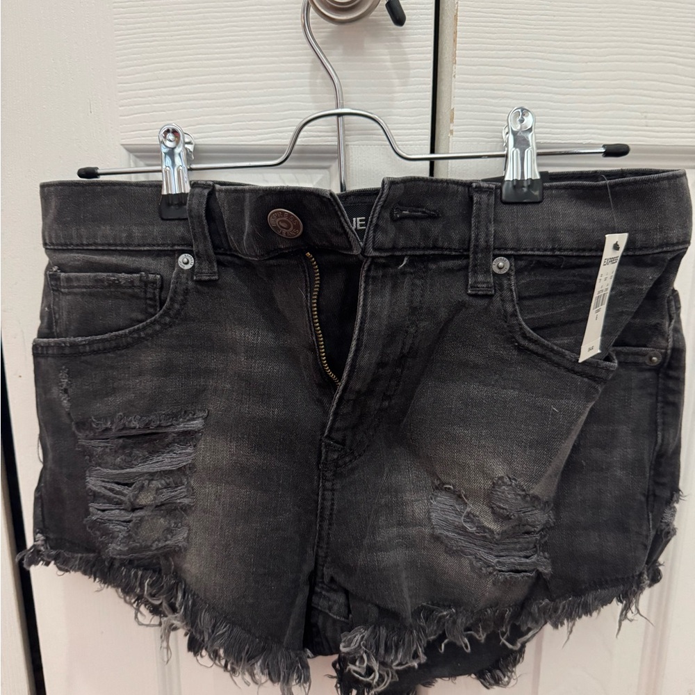 Express Charcoal Jean Shorts